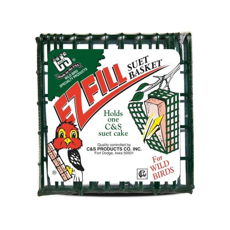 CS C&S EZ Fill Suet Basket, Suet Feeders for Wild Birds, Holds One Suet Cake, 8 Ounces - Image 1